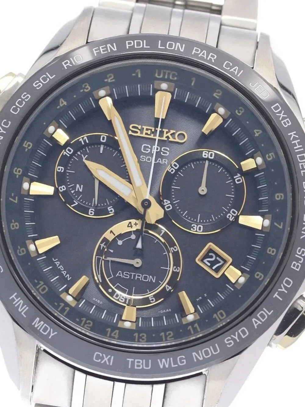 SEIKO Astron SBXB007/8X82-0AB0 GPS black Dial Solar Powered Radio Men's_965797